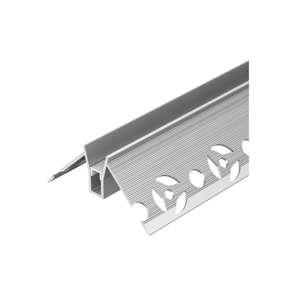 Изображение товара Алюминиевый профиль для плитки Arlight DECORE-S6-EXT-V-COMFORT-2000 ANOD серебро 2000 мм