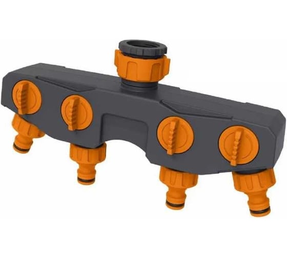 Изображение товара Кран - разветвитель на 4 линии с внутренней резьбой 1/2 и 3/4 GLQ 7004-1