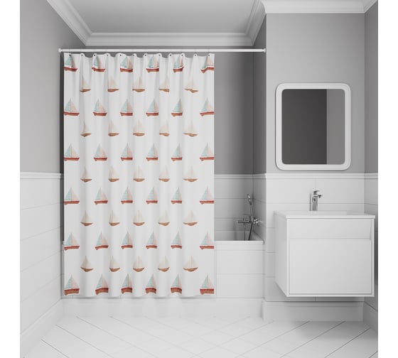 Изображение товара Штора для ванной IDDIS 200x180 см, полиэстер BO01P18i11