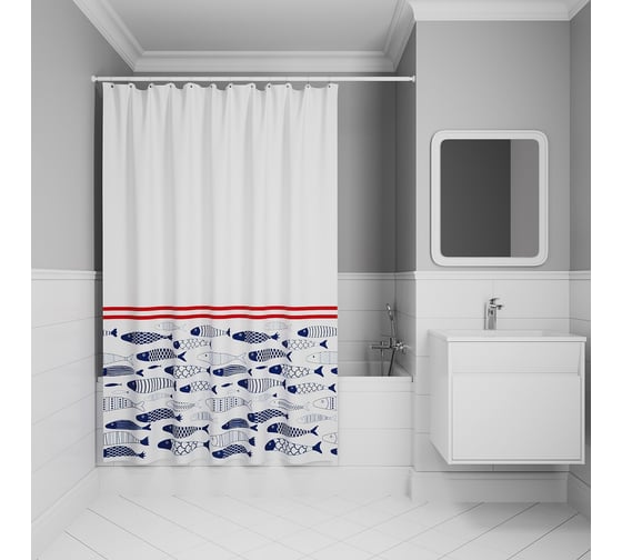 Изображение товара Штора для ванной IDDIS 200x180 см, полиэстер BO04P18i11
