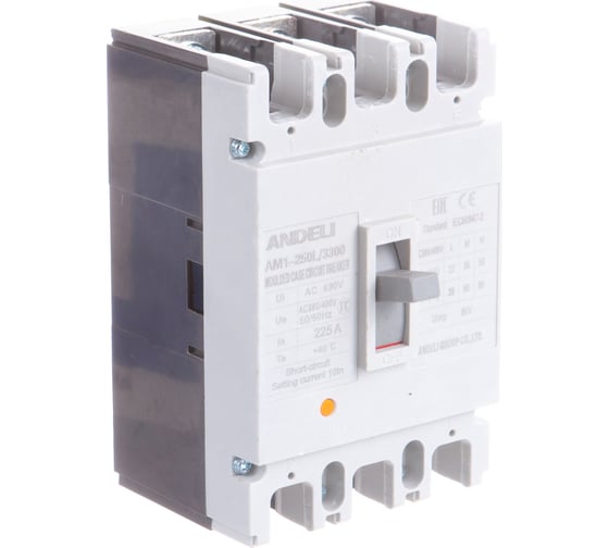 Изображение товара Автоматический выключатель ANDELI AM1-225L/3P 225A 35KA ADL06-035