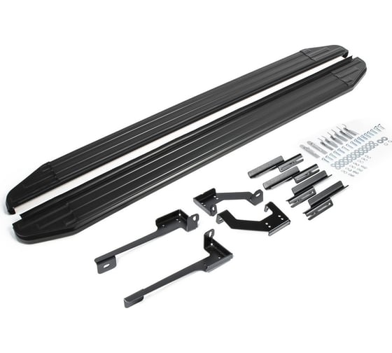 Изображение товара Пороги "Premium-Black" Rival для Hyundai Creta 2016-2020 2020-н.в., 173 см, 2 шт., алюминий, A173ALB.2310.1