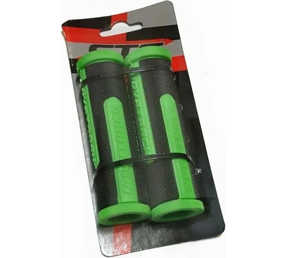 Изображение товара Грипсы STG Novatrack, 110мм, черный/салатовый РТ7488С Х76791