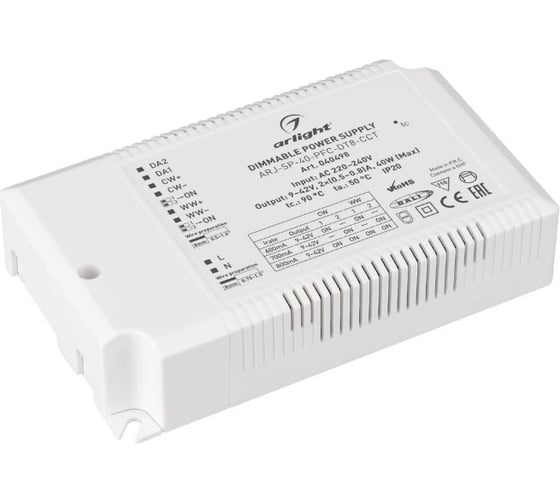 Изображение товара Блок питания Arlight ARJ-SP-40-PFC-DT8-ССT 1шт 040498