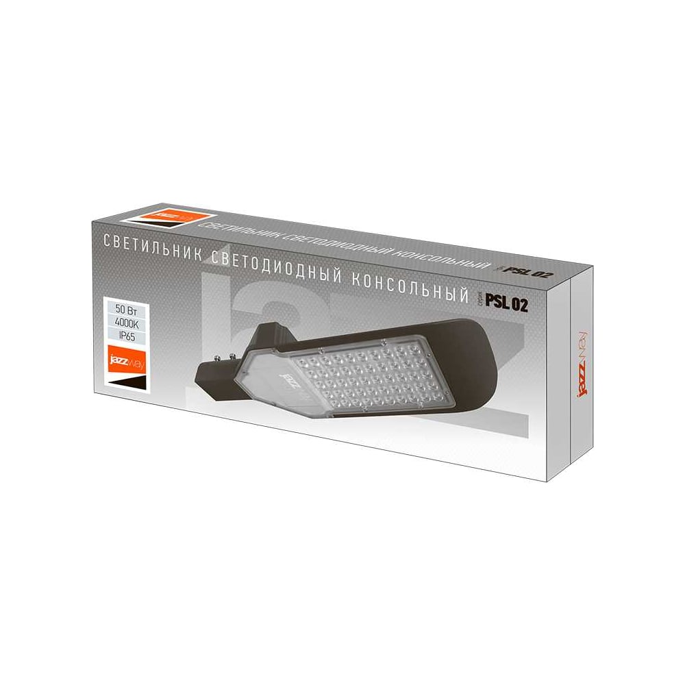 Изображение товара Светодиодный светильник Jazzway консольный PSL 02 GR 50Вт 4000К IP65 AC85-265В ДКУ уличный 5023086