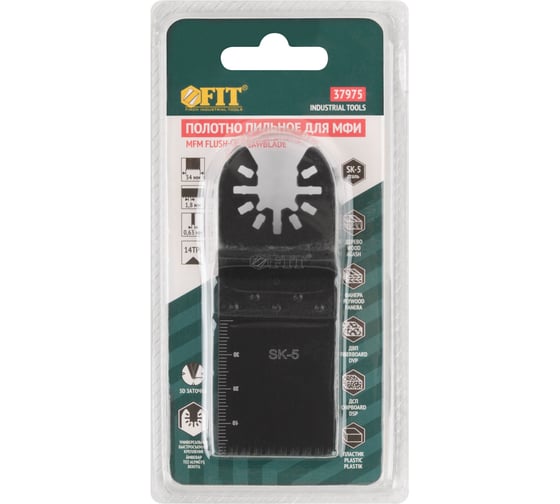 Изображение товара Полотно пильное фрезерованное ступенчатое, 3D заточка, сталь SK-5, 34x0.63 мм FIT 37975