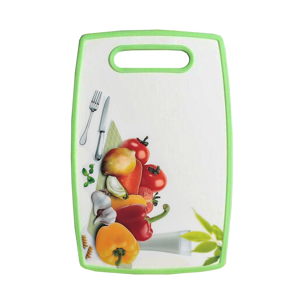 Изображение товара Разделочная доска Кошкин Дом Фрукты ягоды овощи пластик 37x22x1 см