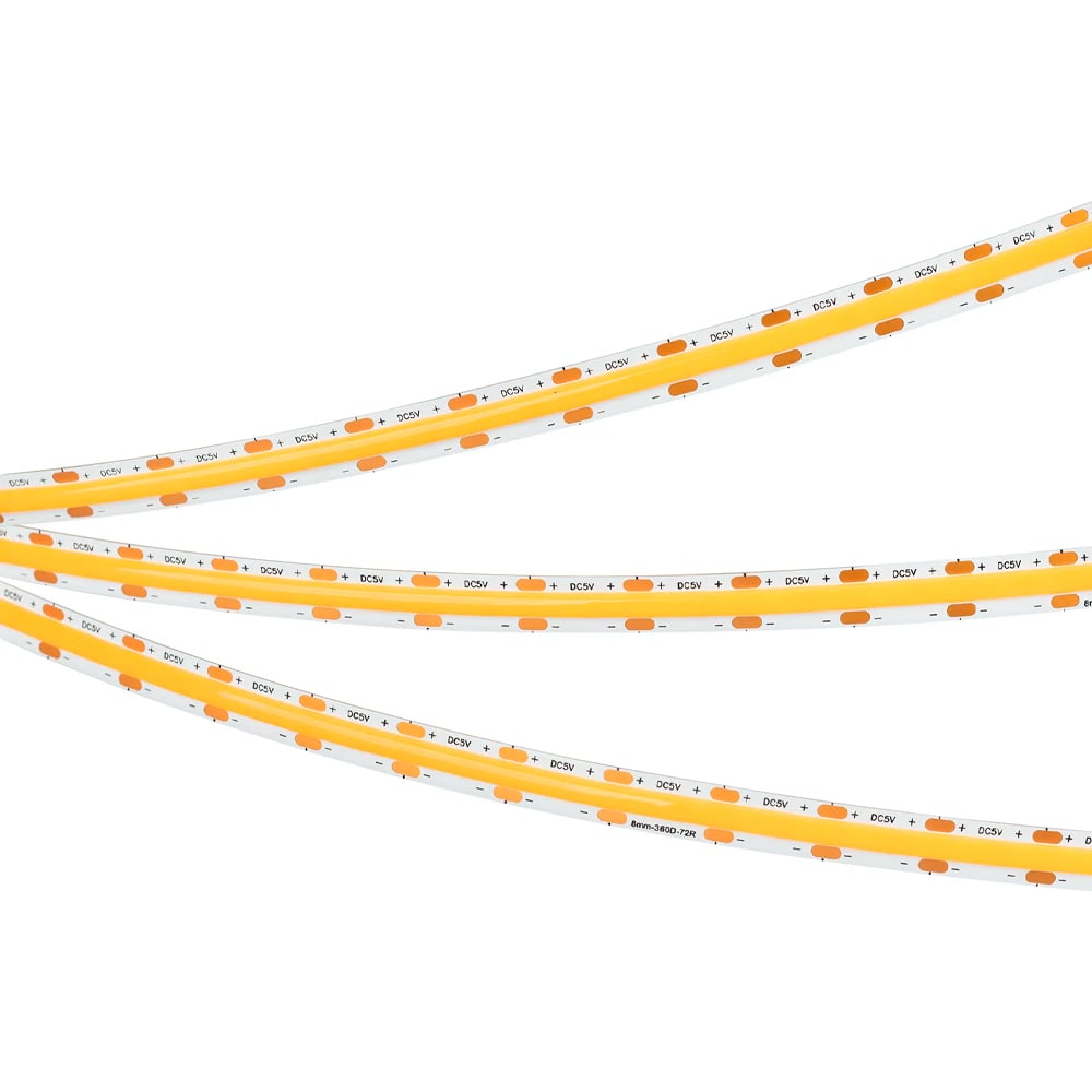 Изображение товара Светодиодная лента Arlight COB-X360-8mm 5V White6000, 5 метров, холодный белый