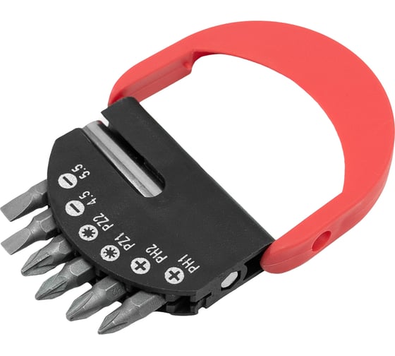 Изображение товара Набор бит с магнитным адаптером, 7 предметов, PH, SL, PZ, CrV Политех 2619002