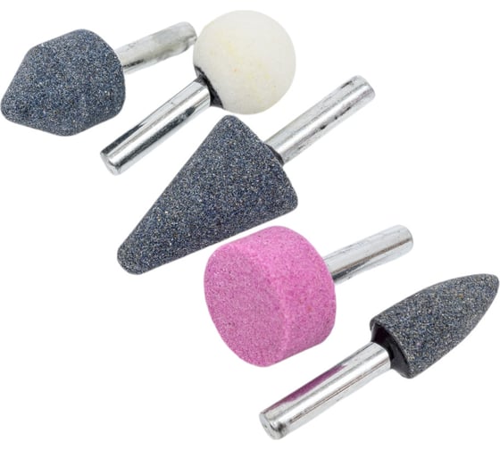 Изображение товара Комплект абразивных камней 5 предметов, хвостовик 6 мм Partner PA-SK-108(7435)