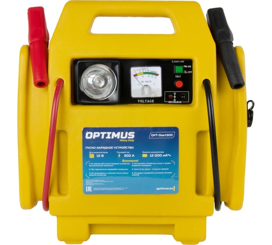 Изображение товара Пусковое устройство OPTIMUS 2в1 с компрессором для подкачки колес HD OPT-Start300