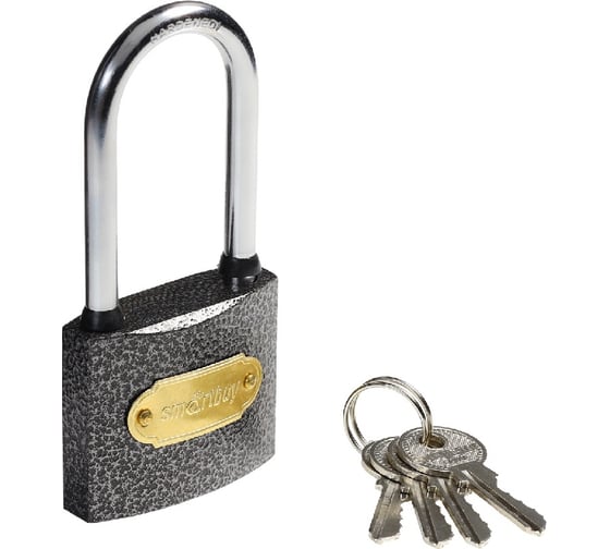 Изображение товара Навесной замок Smartbuy корпус 48х40 мм, удлиненная дужка d7.5 мм, 3 ключа SBT-LK-4840L