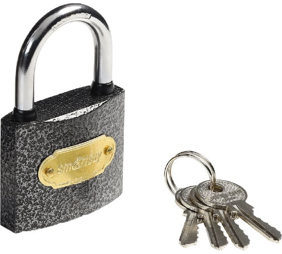 Изображение товара Навесной замок Smartbuy корпус 48х40 мм, дужка d7.2 мм, 3 ключа SBT-LK-4840