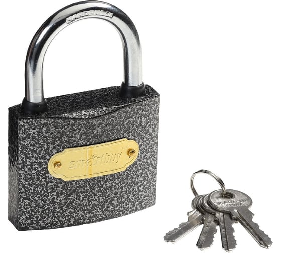 Изображение товара Навесной замок Smartbuy корпус 60х48 мм, дужка d8.5 мм, 3 ключа SBT-LK-6048