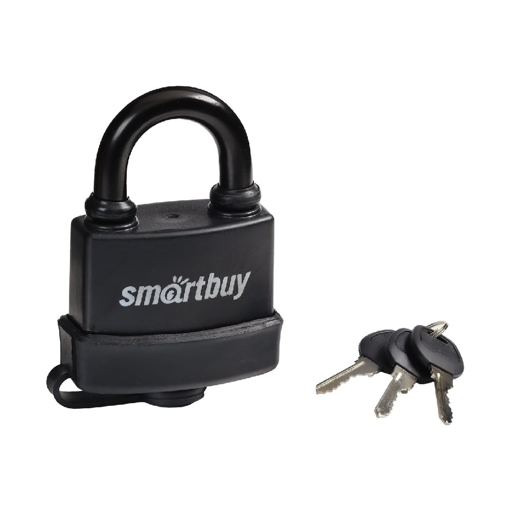 Изображение товара Навесной уличный замок Smartbuy 56x50 мм с дужкой 8.4 мм 3 ключа