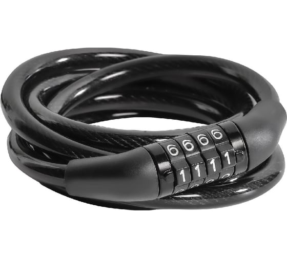 Изображение товара Велосипедный кодовый замок Smartbuy 120 см, трос 8 мм, 4 символа SBT-LK-1208T