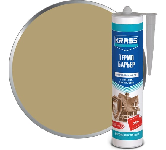 Изображение товара Акриловый герметик KRASS Термо Барьер для деревянного дома 310 мл сосна Лк-00000606