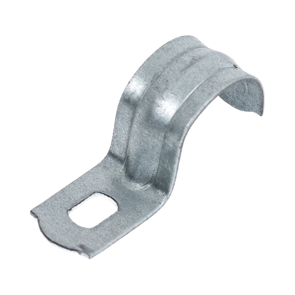 Изображение товара Металлическая однолапковая скоба КрепПак СМО 14-15, 100 шт, сталь, серебро