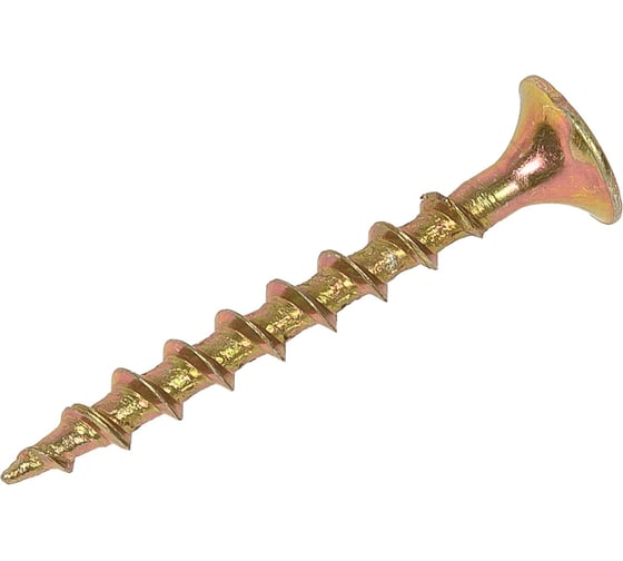 Изображение товара Саморез для ГКЛ STEELREX крупная резьба, жёлтый цинк, 3,5x32 мм, 250 шт. 0105035032B400025032