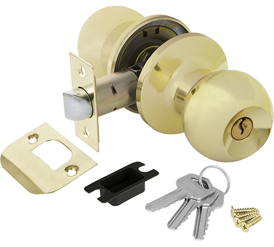 Изображение товара Ручка защелка AJAX 6082 PB-E кл./фик. золото 39533