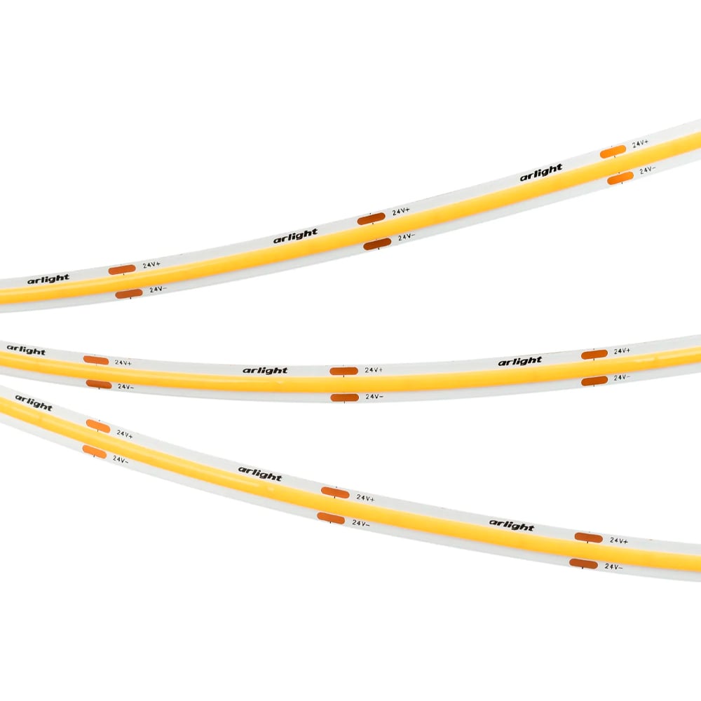 Изображение товара Светодиодная лента Arlight COB-X480-8mm 24V 5 метров теплый белый