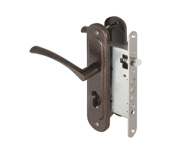 Изображение товара Корпус врезного замка с ручками на планке AJAX KIT А5-3155/3 W/B 41569