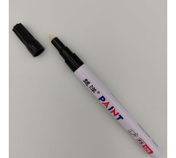 Изображение товара Промышленный универсальный маркер-краска Flysea Paint Marker FS-120 с наконечником 1,0 мм, черный FS-120-black
