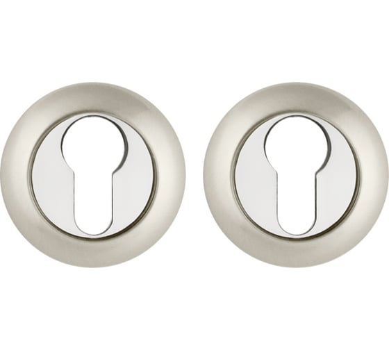 Изображение товара Накладка под цилиндр AJAX ET JR SN/CP-3 матовый никель/хром 41397