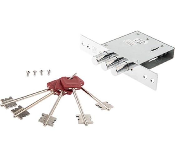Изображение товара Врезной сувальдный замок AVERS T-37/S6-CR w/o BP, w/o DP, 5 ключей, shank 60 мм 33845