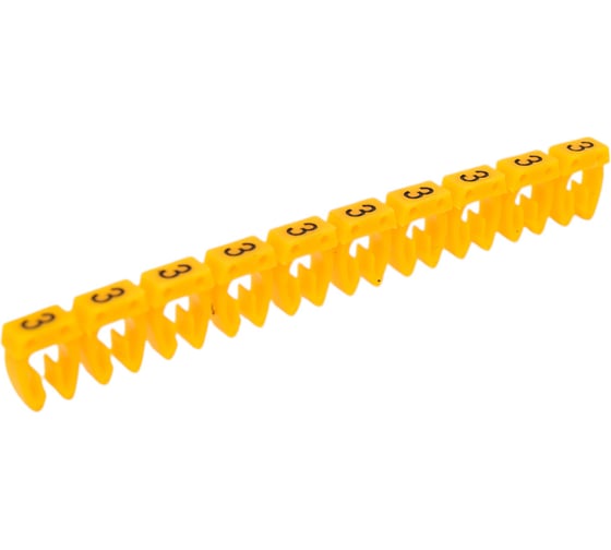 Изображение товара Наборный маркер HLT - символ "3" оранжевый 2,5 мм² (уп./100 шт.) 084-08-119