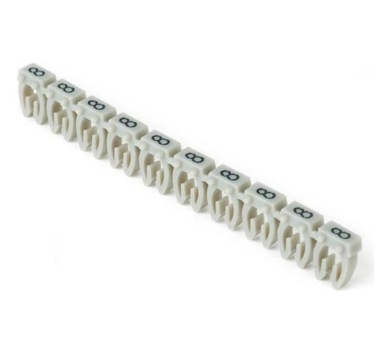 Изображение товара Наборный маркер HLT - символ "8" серый 2,5 мм² (уп./100 шт.) 084-08-124