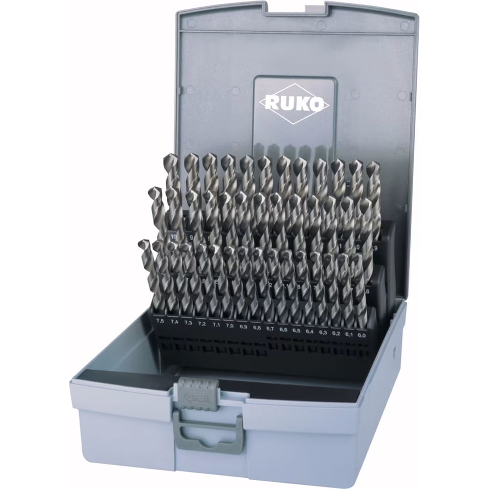 Изображение товара Набор сверл RUKO 214218RO 41 шт HSS-G для металла, кейс