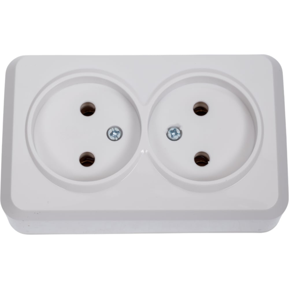Изображение товара Розетка Smartbuy 2-местная 10А белая Юпитер SBE-03w-10-S2-N