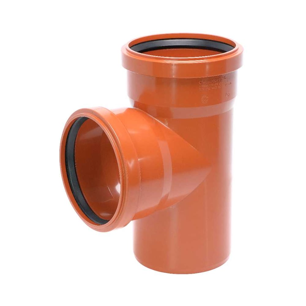 Изображение товара Двухраструбный тройник Ostendorf 87 градусов для наружной канализации 110х110