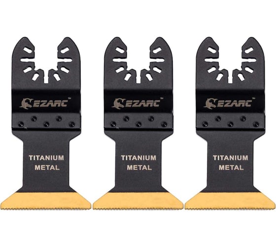 Изображение товара Титановые насадки по металлу, гвоздям и дереву для реноватора, набор 3 шт Ezarc 801104