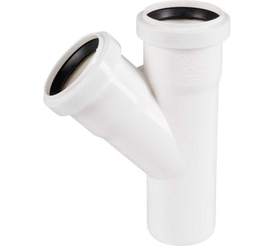 Изображение товара Канализационный тройник Ostendorf 45 градусов, 50х50 мм, белый 559620