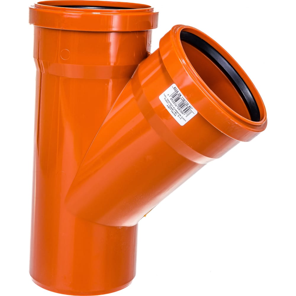 Купить Двухраструбный тройник для наружной канализации Ostendorf, 220300, оранжевый, PVC