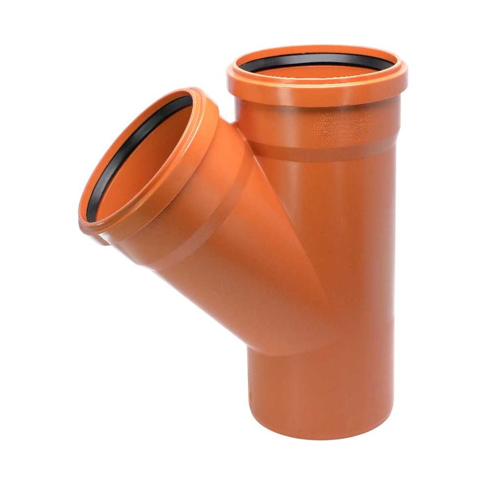 Изображение товара Двухраструбный тройник для наружной канализации Ostendorf 45 градусов 160 мм