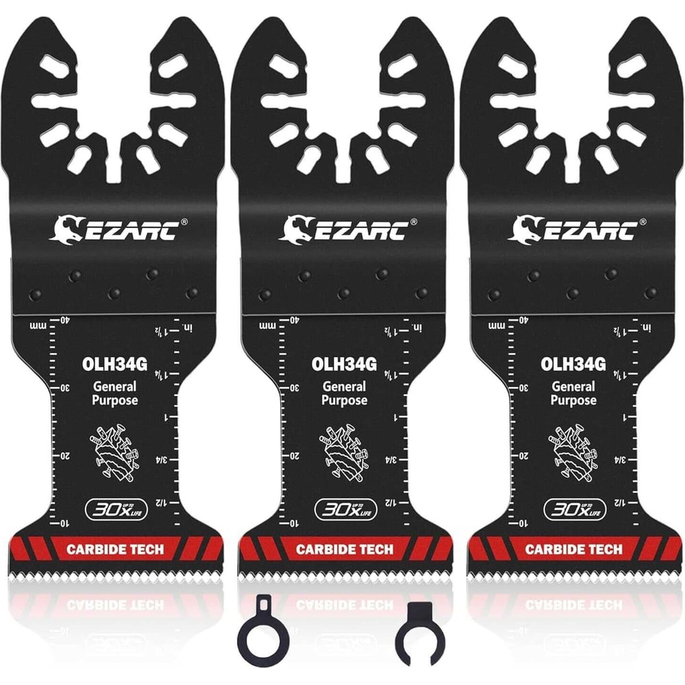 Изображение товара Набор карбидных насадок универсальных для реноватора 3 шт Ezarc 801401