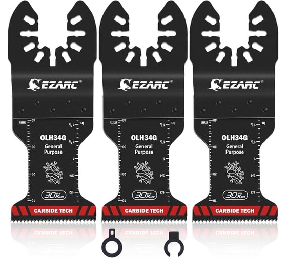 Изображение товара Карбидные насадки универсальные для реноватора, набор 3 шт Ezarc 801401