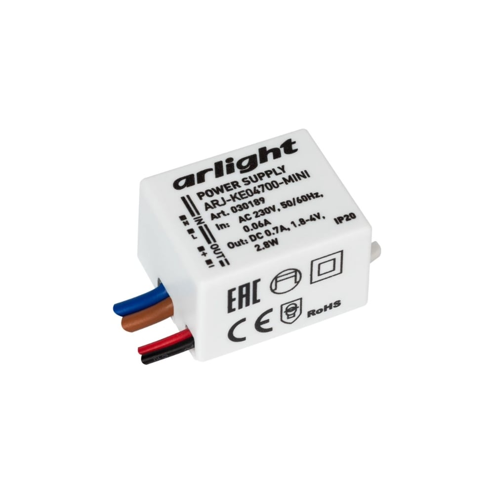 Изображение товара Блок питания для светодиодных источников Arlight ARJ-KE04700-MINI 2.8 Вт компактный