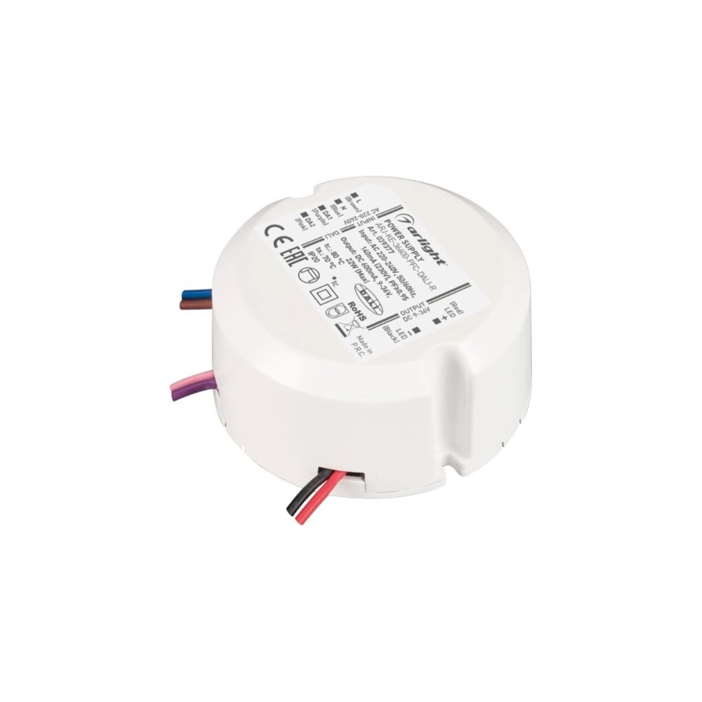 Изображение товара Блок питания Arlight ARJ-KE-36600-PFC-DALI-R 22Вт для LED