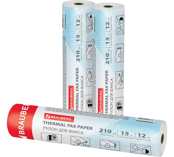 Изображение товара Рулон для факса BRAUBERG 110377