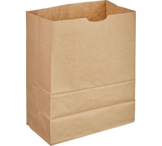 Изображение товара Бумажный пакет ООО Комус 179x118x290 мм, 50 гр/м2, крафт, с прямоугольным дном, 1000 шт. 529445