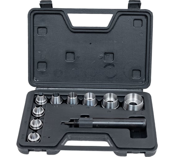 Изображение товара Набор просечек в пластиковом футляре Автоdело 5.0-32.0 мм 10 предметов 40418 12635