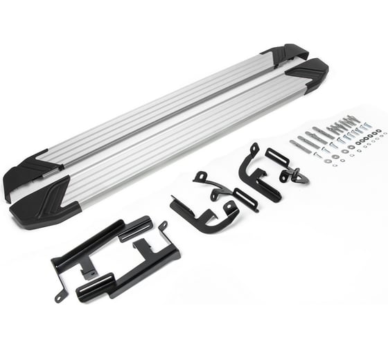Изображение товара Алюминиевые пороги Rival Silver для Lifan X60 2016-, 160 см, 2 шт F160AL.3302.3