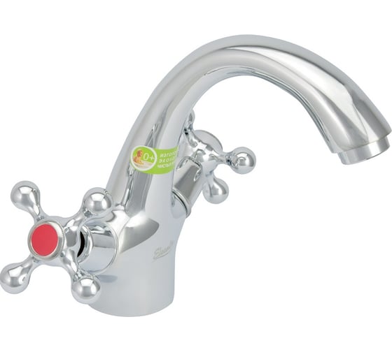 Изображение товара Двуручный смеситель Eleanti для умывальника, с гибкой подводкой 0402.894