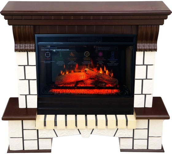 Изображение товара Каминокомплект InterFlame ЕС с Foton Led Q Экстер26 Экстер с Foton26 темный дуб