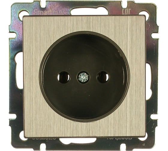 Изображение товара Розетка Smartbuy без заземления 10А серый никель Нептун SBE-05gn-16-S1-N