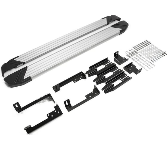 Изображение товара Пороги "Silver" Rival для Lada Largus универсал 2012-2021/Largus Cross универсал 2014-2021, 193 см, 2 шт., алюминий, F193AL.6001.2